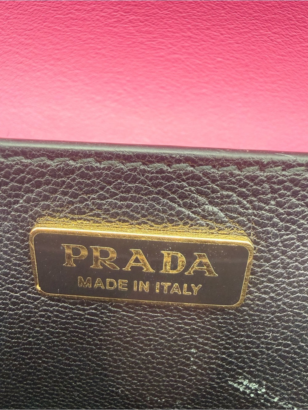 Prada Pink and Black Cahier with gold hardware - Picture 14 of 14